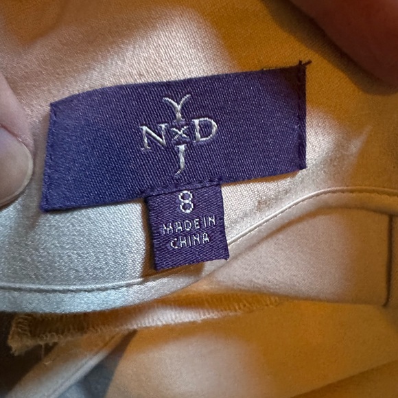 NYDJ Cream Wide-Leg Pants - Picture 3 of 5